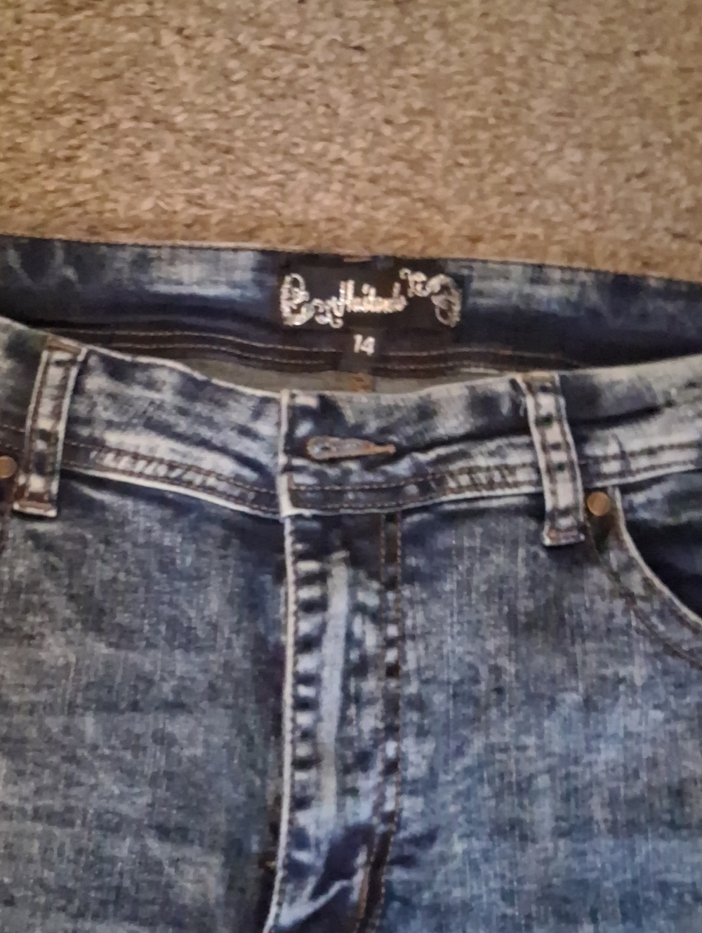 Brighton Distressed Blue High-Rise Jeans